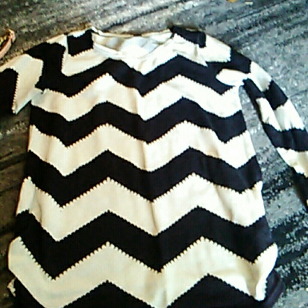 Black and white chevron shirt