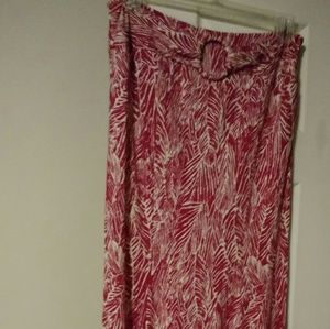 Lapis Crimson and creme maxi skirt