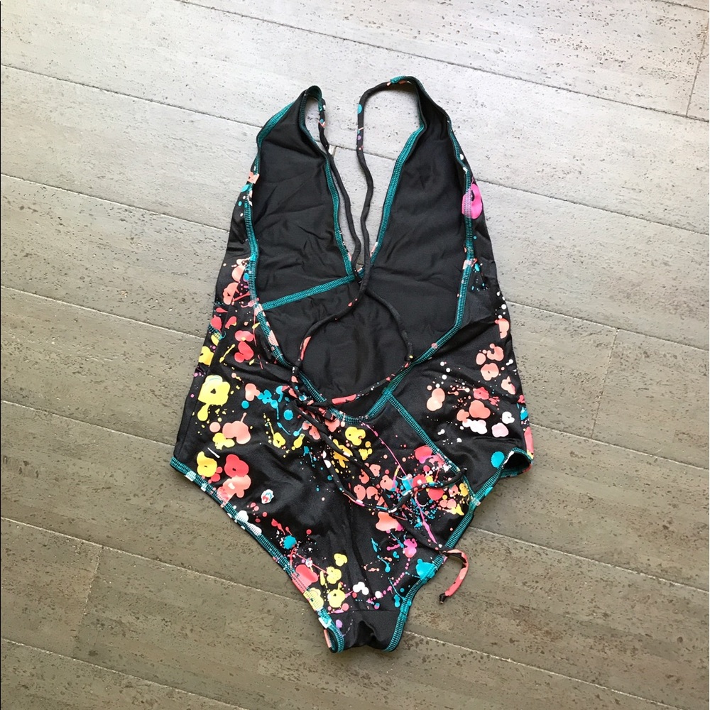 Chloe Splatter Paint Swimsuit - Picture 2 of 3