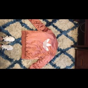 Salmon Silk Adidas Bomber Jacket