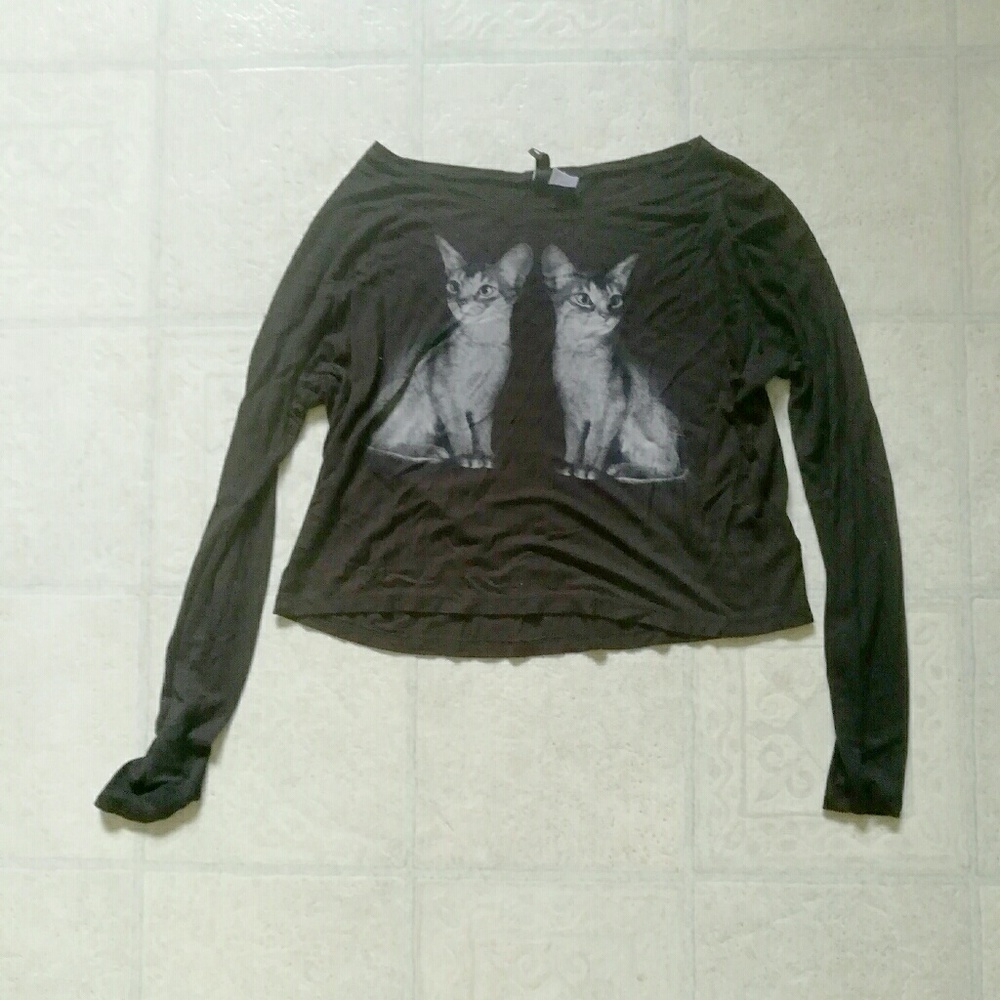 Cute Black Kitten Top