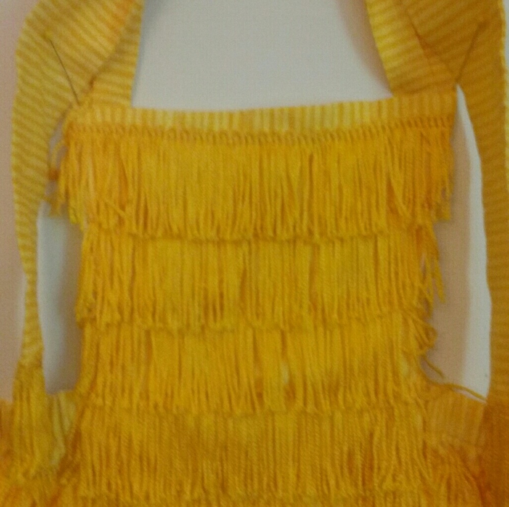 Yellow flapper girl romper