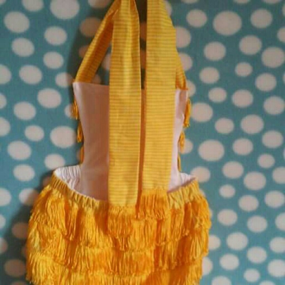 Yellow flapper girl romper - Picture 3 of 4
