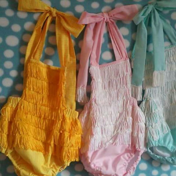 Yellow flapper girl romper - Picture 4 of 4