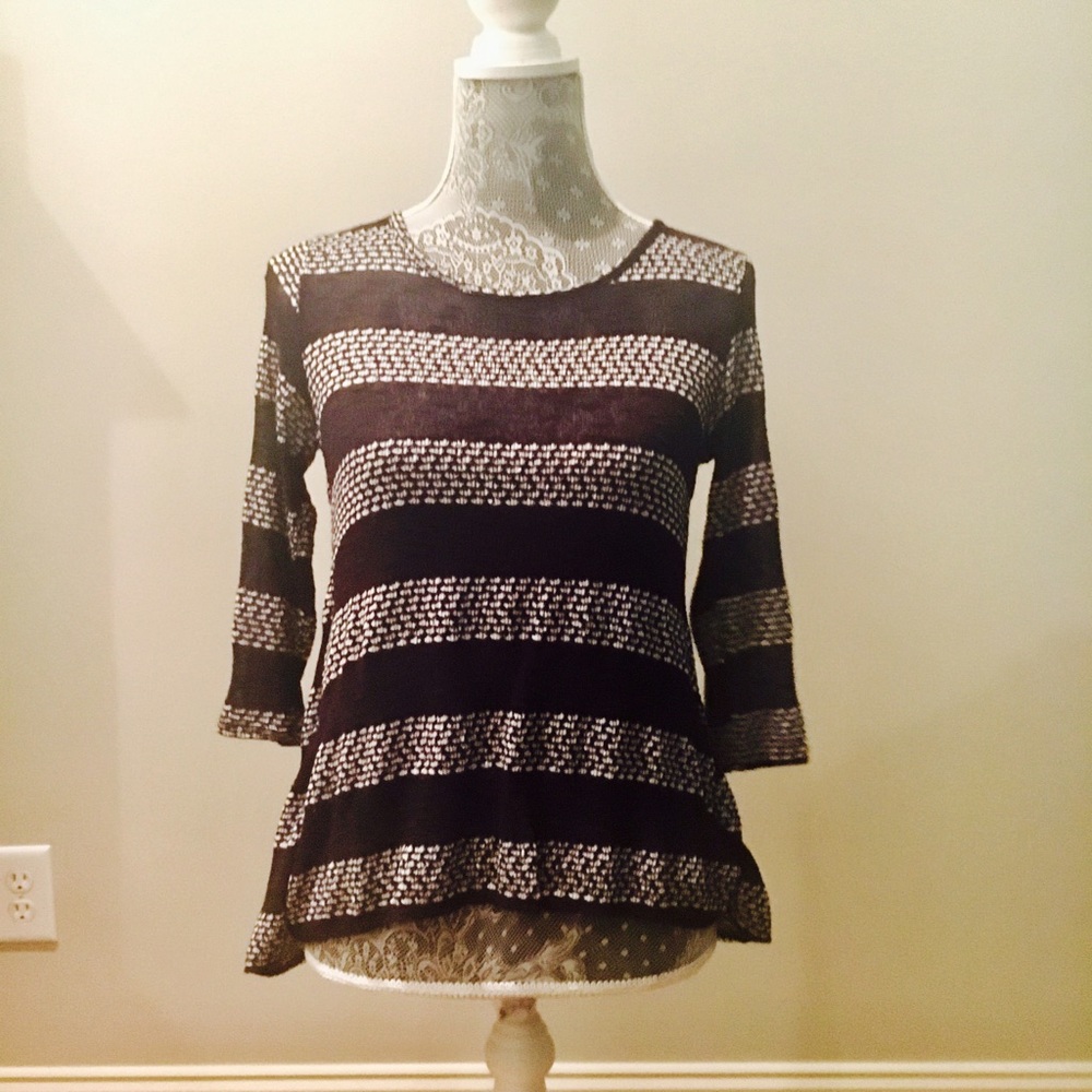 Black and white sweater