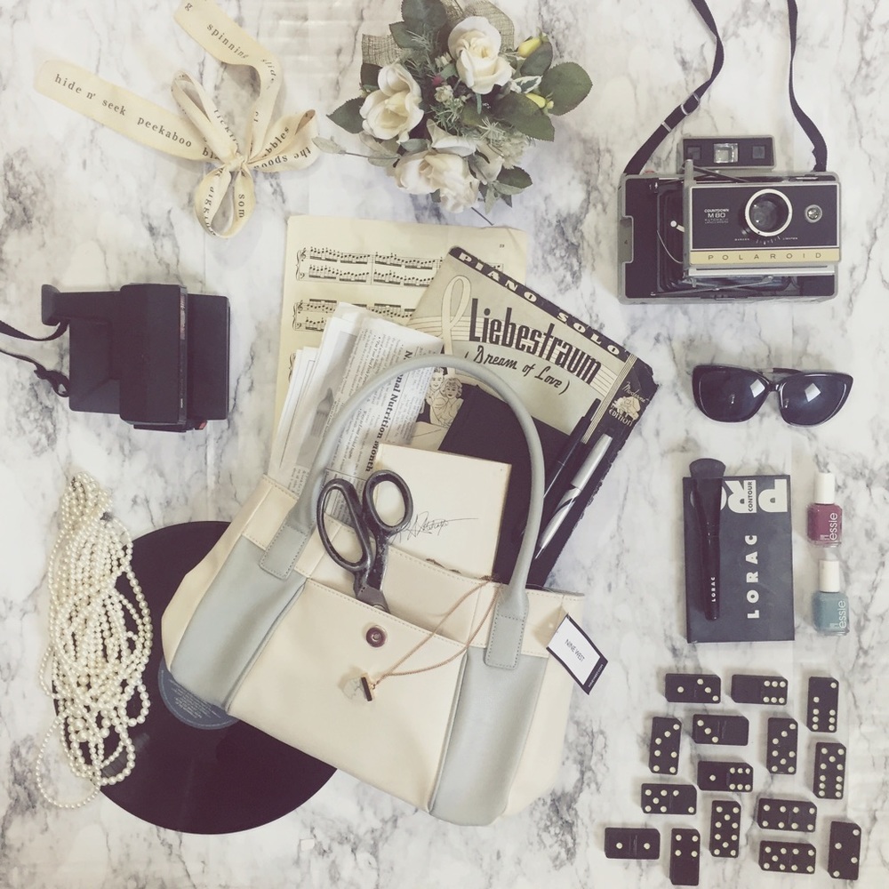 NWT Nine West Robins Egg and Cream Handbag