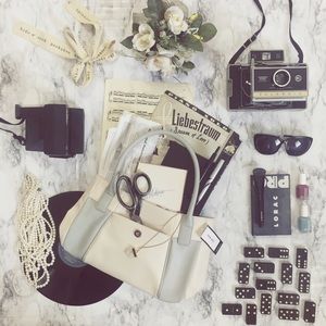 NWT Nine West Robins Egg and Cream Handbag