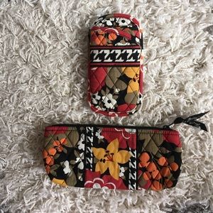 Vera Bradley Double Eyeglass Case & Cosmetic Bag
