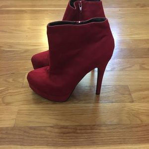 High heeled ankle booties
