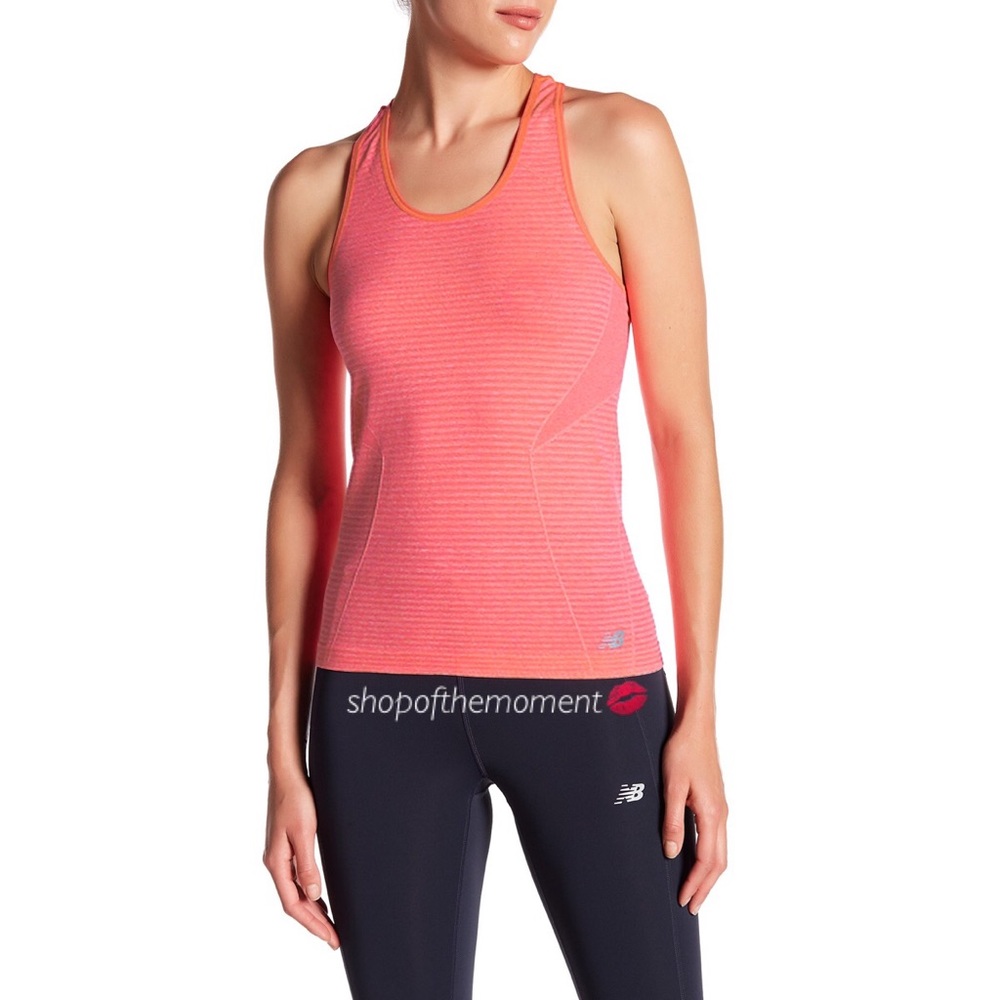 new ✦ New Balance ✦ M4M Seamless Tank ✦ Guava Strp - Picture 4 of 6