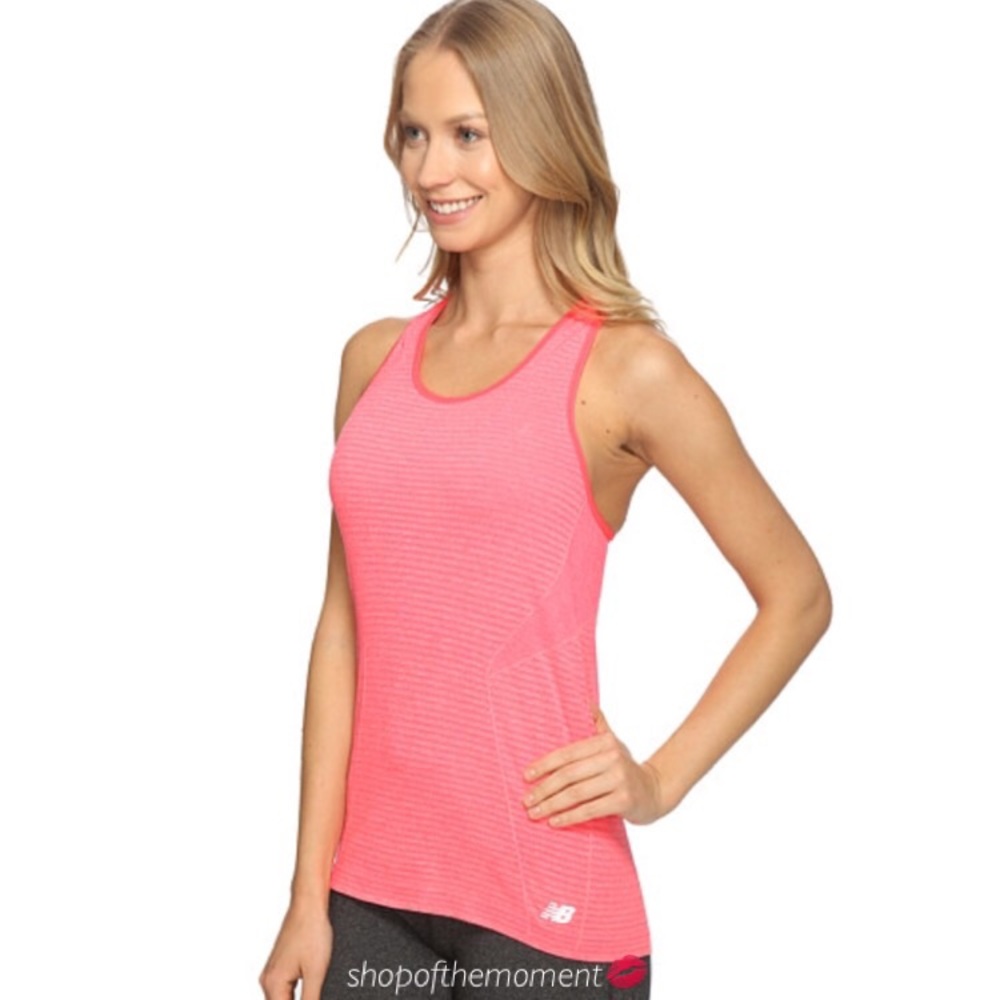 new ✦ New Balance ✦ M4M Seamless Tank ✦ Guava Strp - Picture 6 of 6