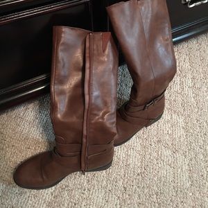 Brown tall boots