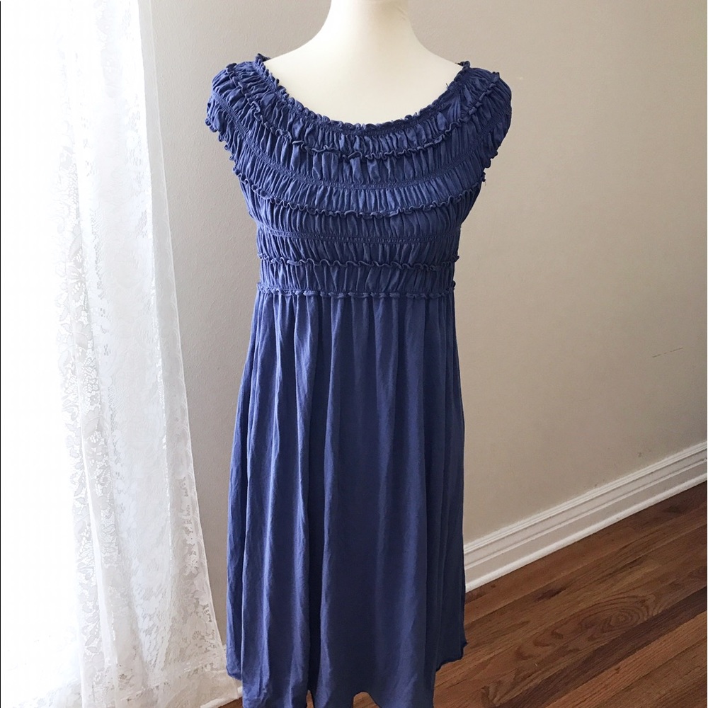 MAX STUDIO Smocked Day Dress