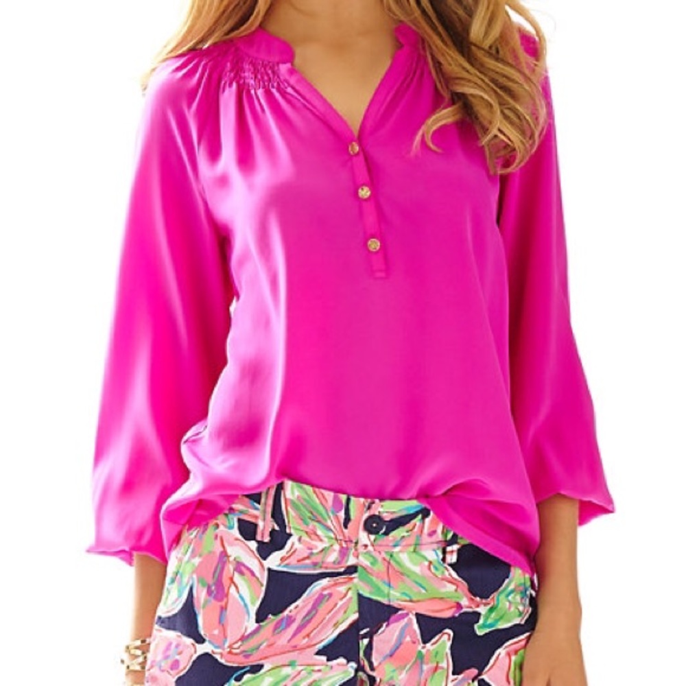 GUC Lilly Pulitzer Silk Elsa Top