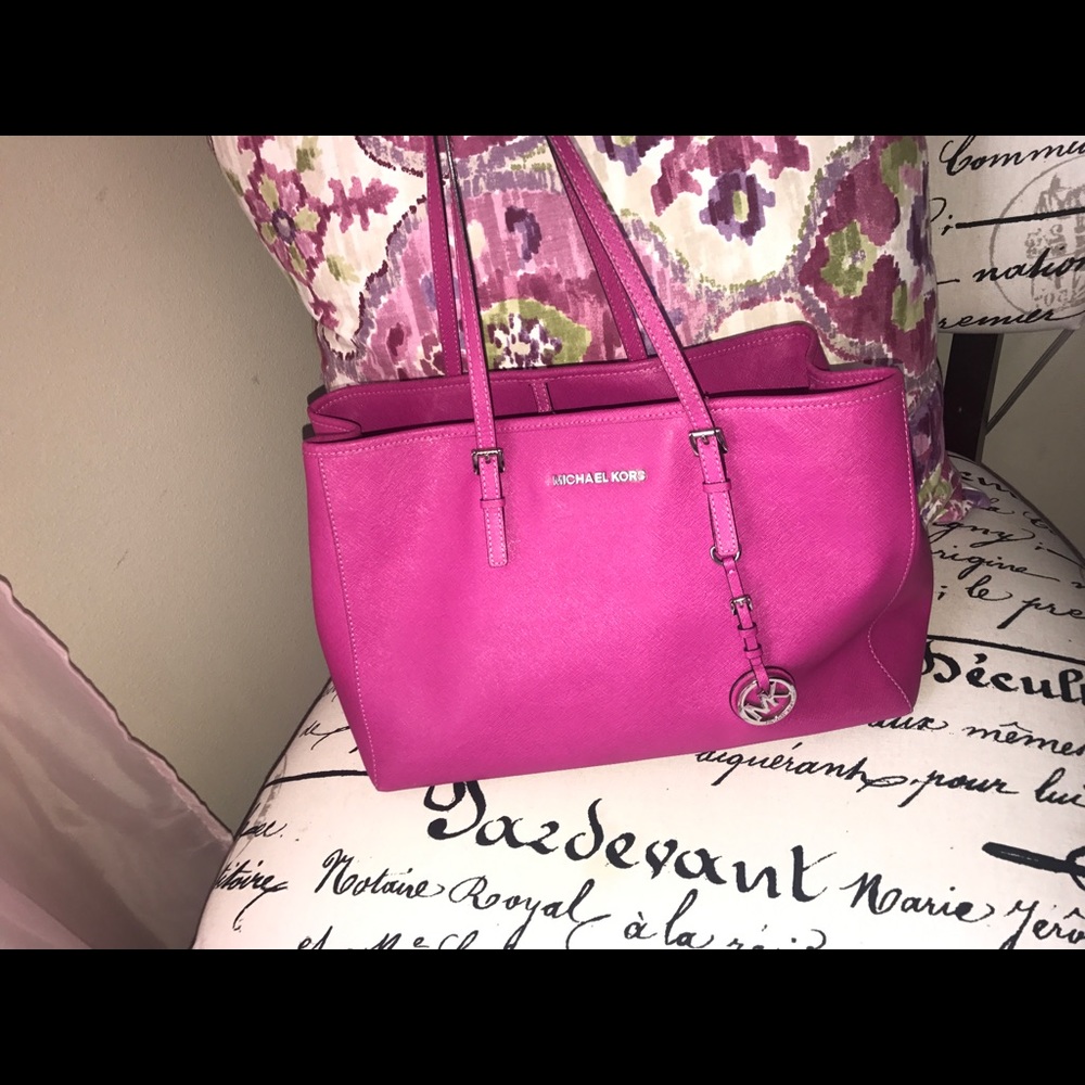 Michael KORS Hamilton pink satchel purse handbag