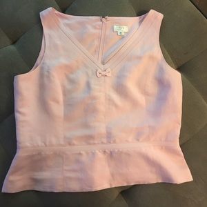 Ann Taylor size 14P  light pink peplum top.