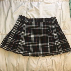 Plaid Pleated Skirt