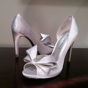 Silver Lolita heels by Michael Shannon