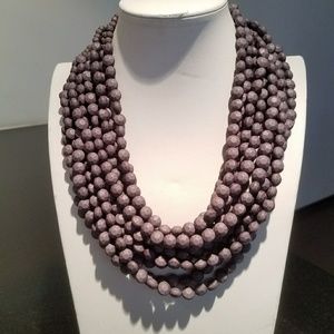 Dusty Purple Lucite layered necklace