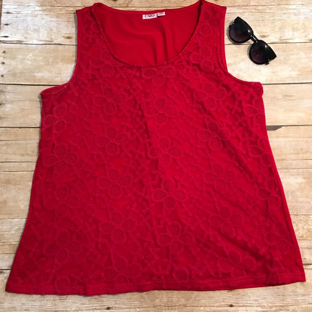 Cato lace tank sz XL