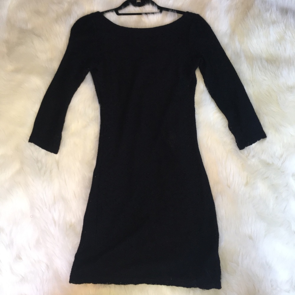 Zara Trafaluc Collection Black Lace Backless Dress