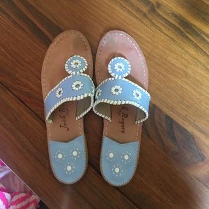 Powder Blue and White Jack Rogers