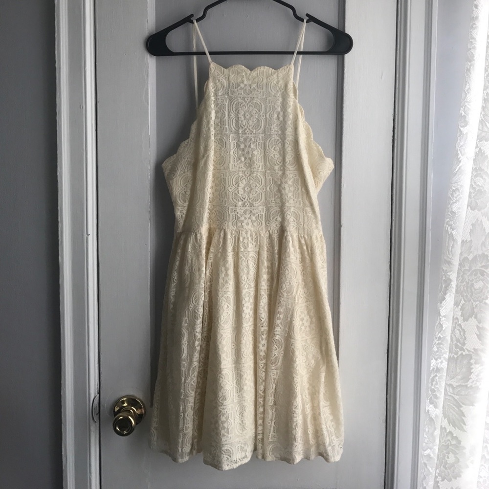 NWT White Scalloped AEO Dress