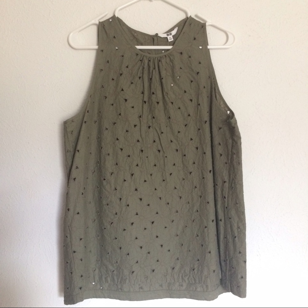 Floral Lace Sleeveless Blouse
