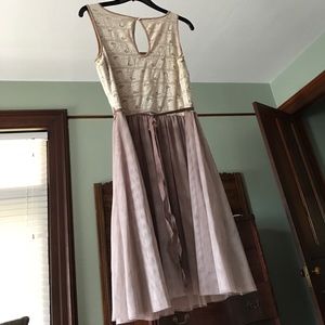 Lauren Conrad Lace Mixed Media Dress