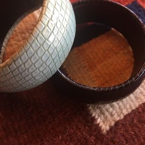 Two genuine leather bracelets