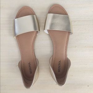 Merona Platinum Open-Toe Sandals Size 7.5