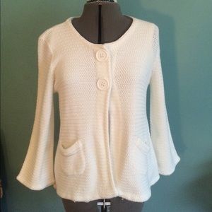 Cute white cardigan sweater!