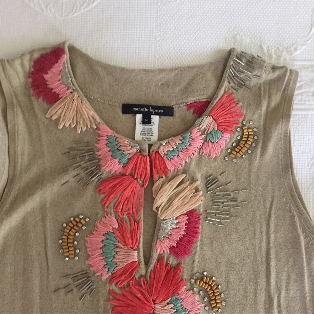 Nanette Lepore knit dress with embellishments