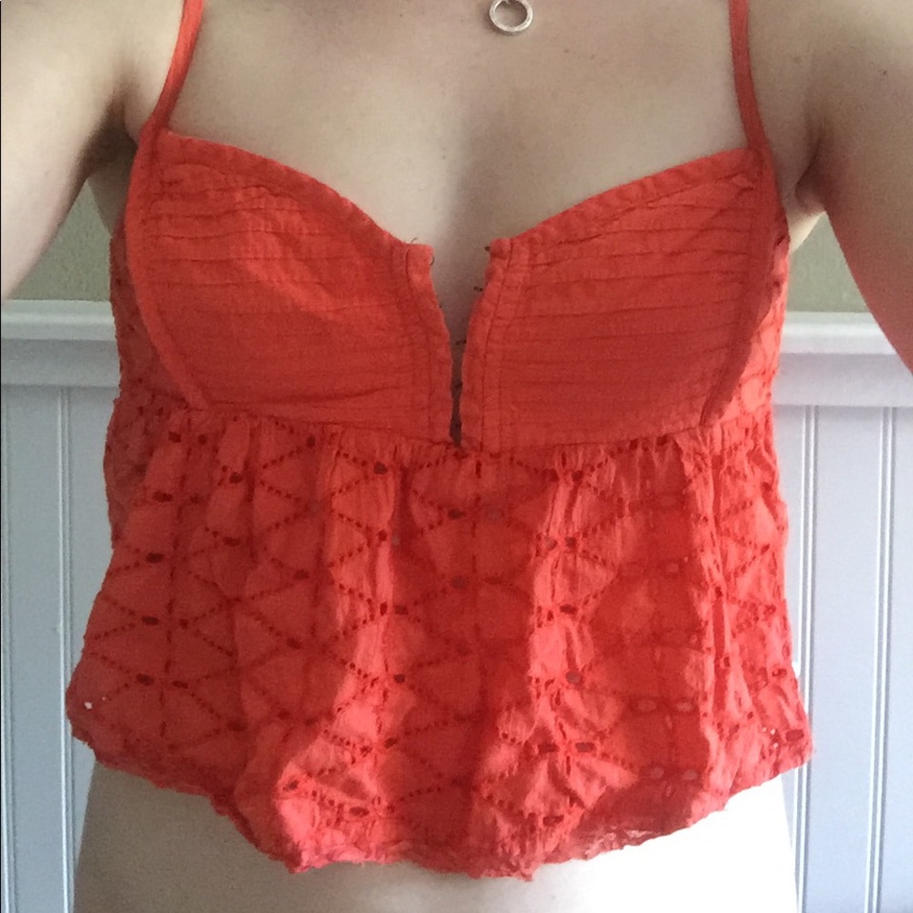 Orange O'Neill crop top