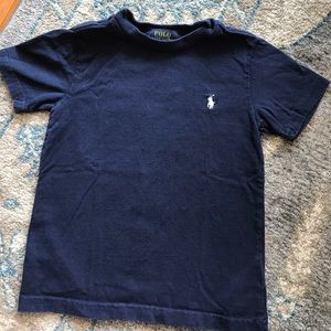 Navy blue polo short sleeve t-shirt in size 3T.