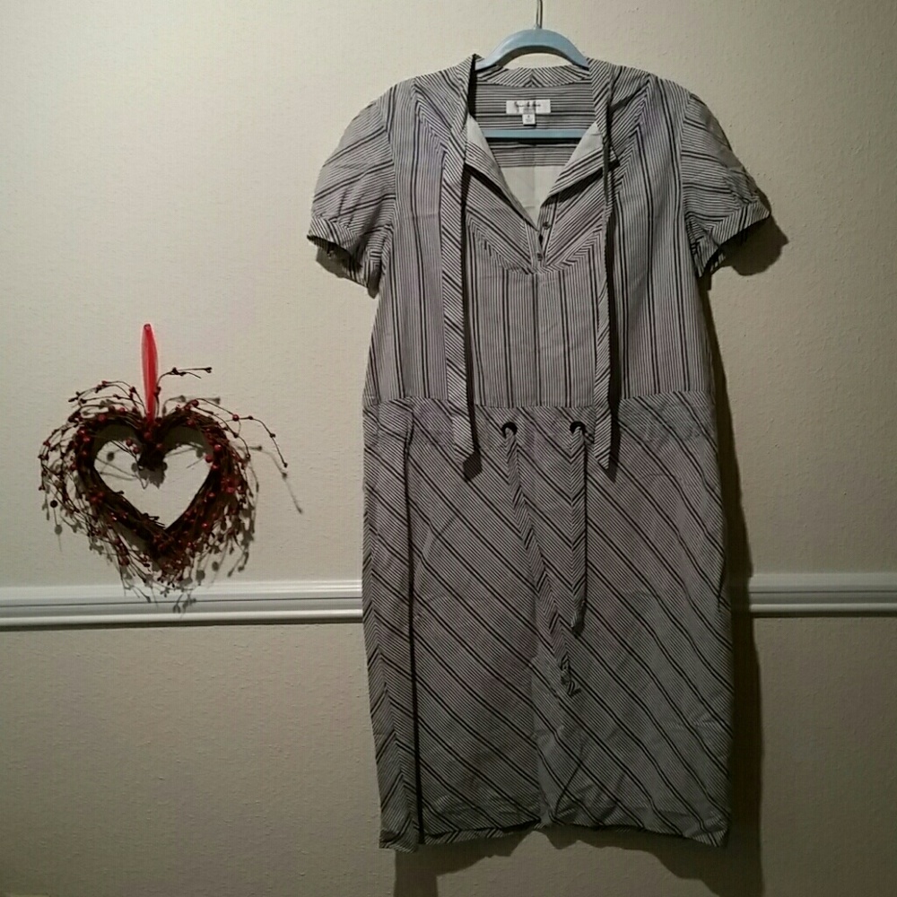 Great Gatsby-ish midi cotton dress with built-in slip