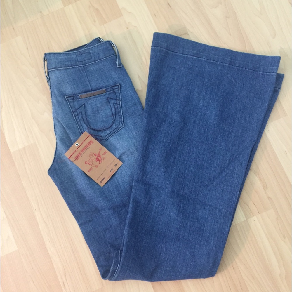 True religion high waist bell bottoms
