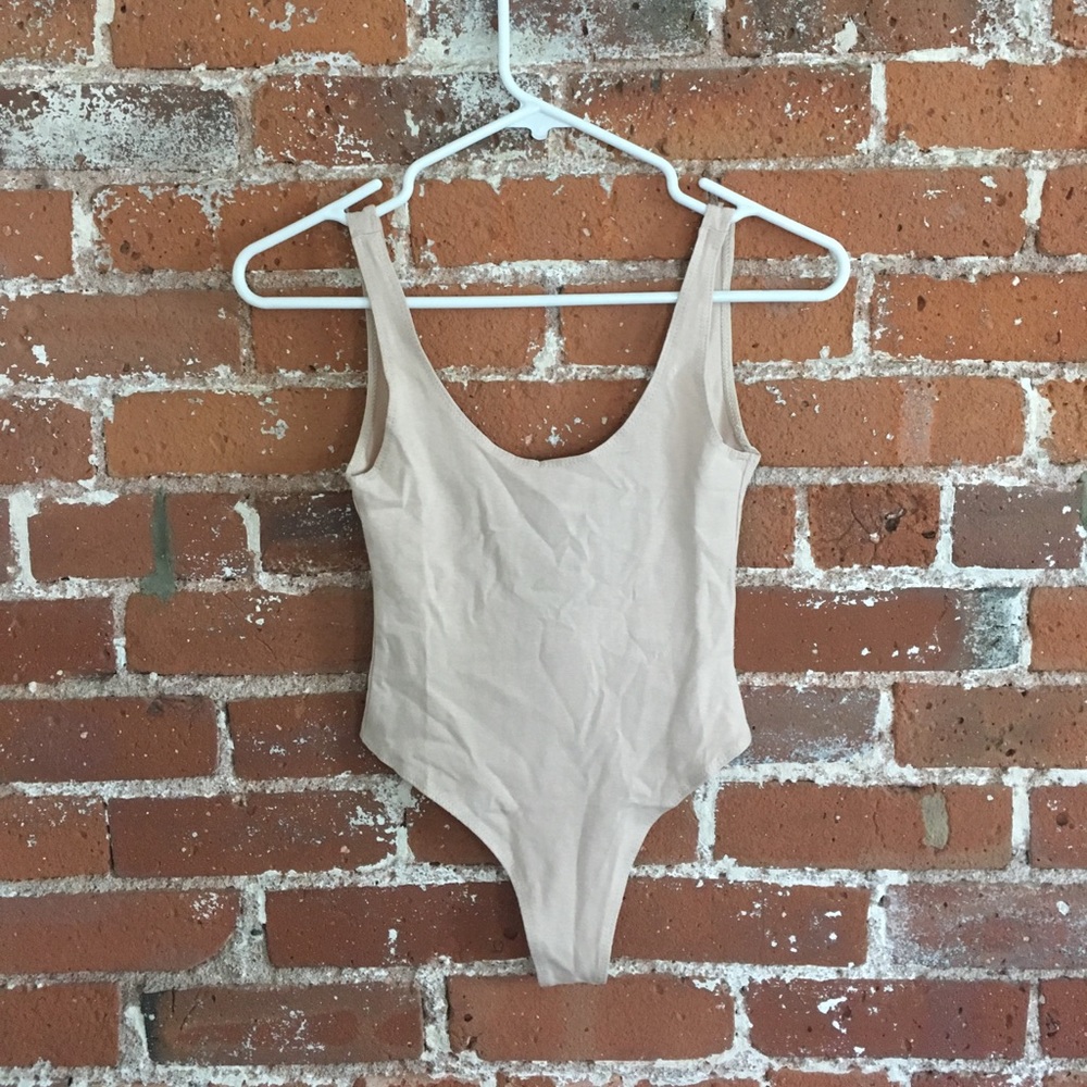 Nude thong bodysuit