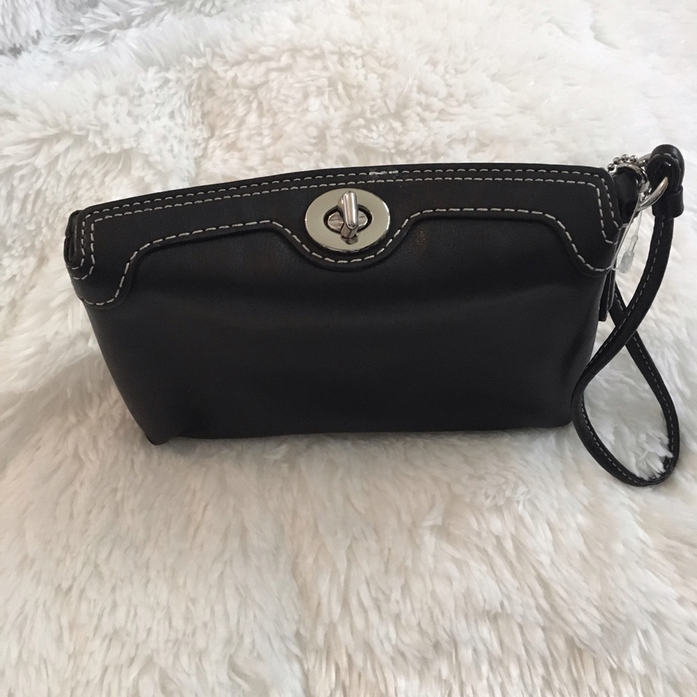 Coach Genuine Leather Mini Cosmetic Bag - Picture 2 of 4