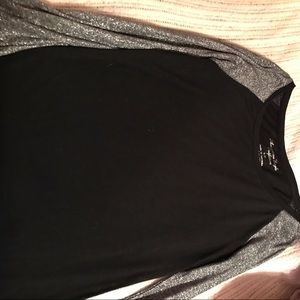 AE black and sequined baseball tee