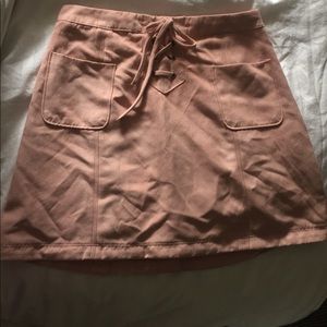 Light pink hollister suede skirt