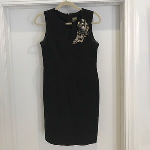 Taylor black embellished beaded dress