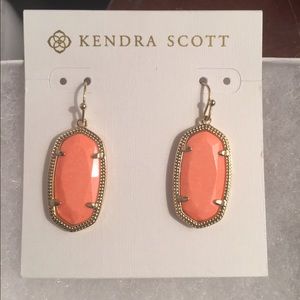 NWT- Kendra Scott- Dani Earrings - Coral color