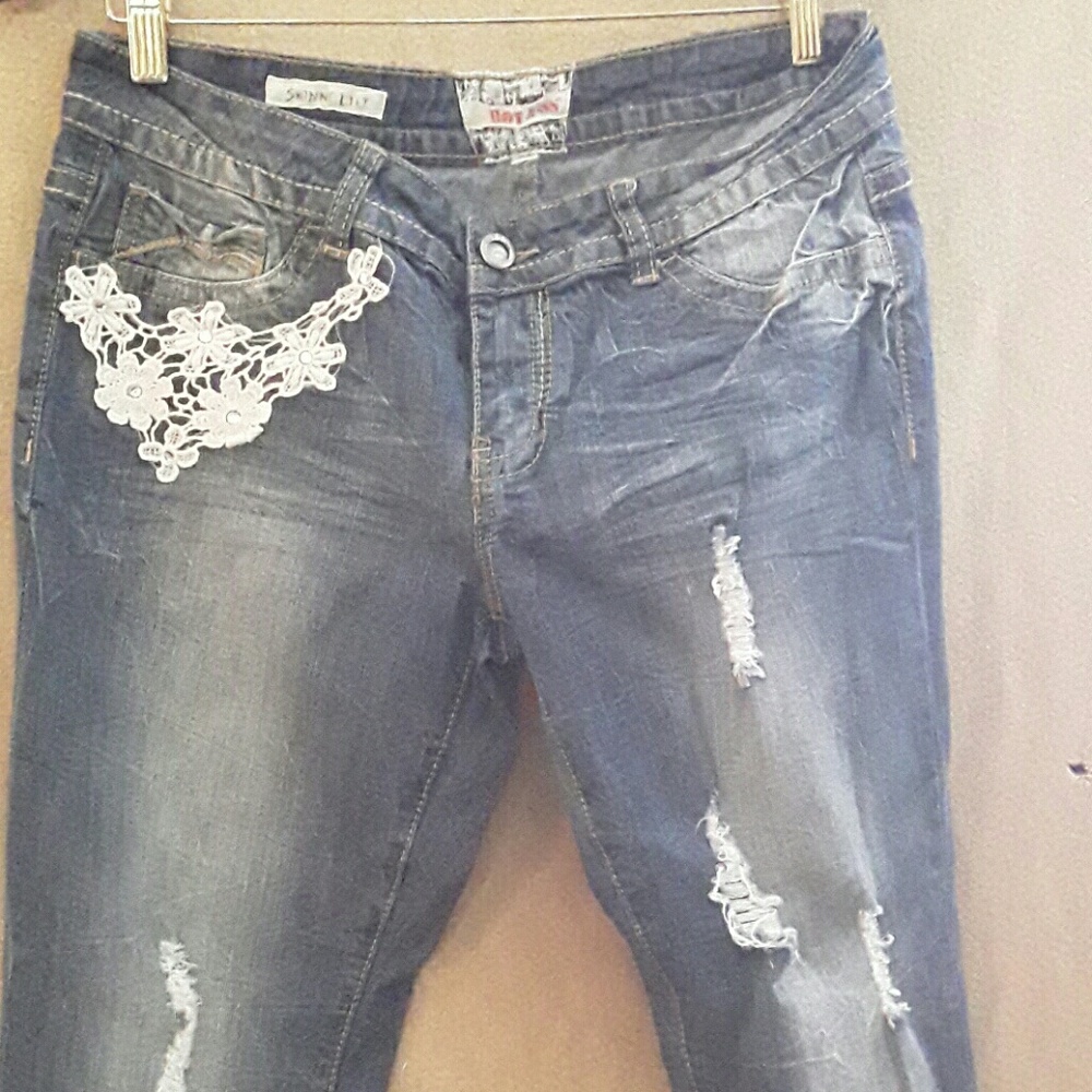 Embroidered jeans   SOLD