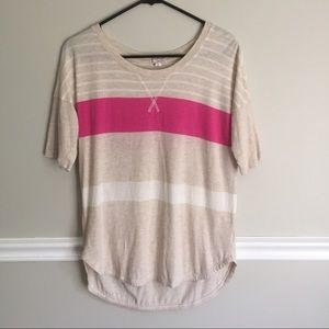 Gap Striped Raglan Elbow Tee Size XS/Small