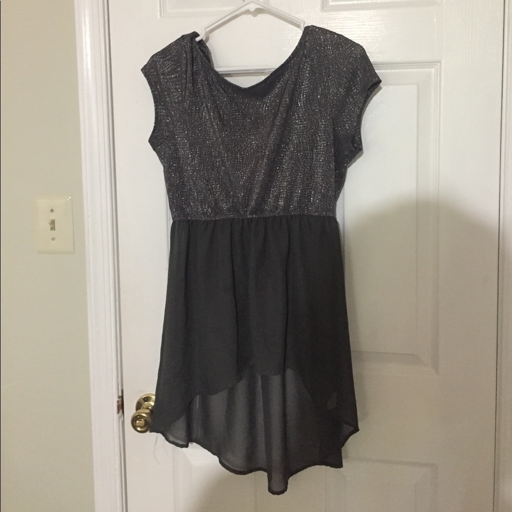 Sparkly flowy shirt, half sheer