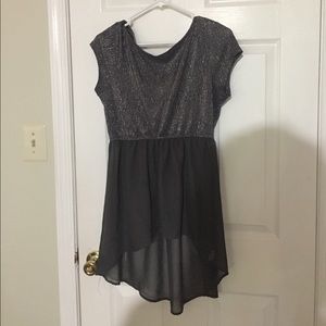 Sparkly flowy shirt, half sheer