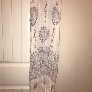 Indian pattern scarf with light blue detailing!