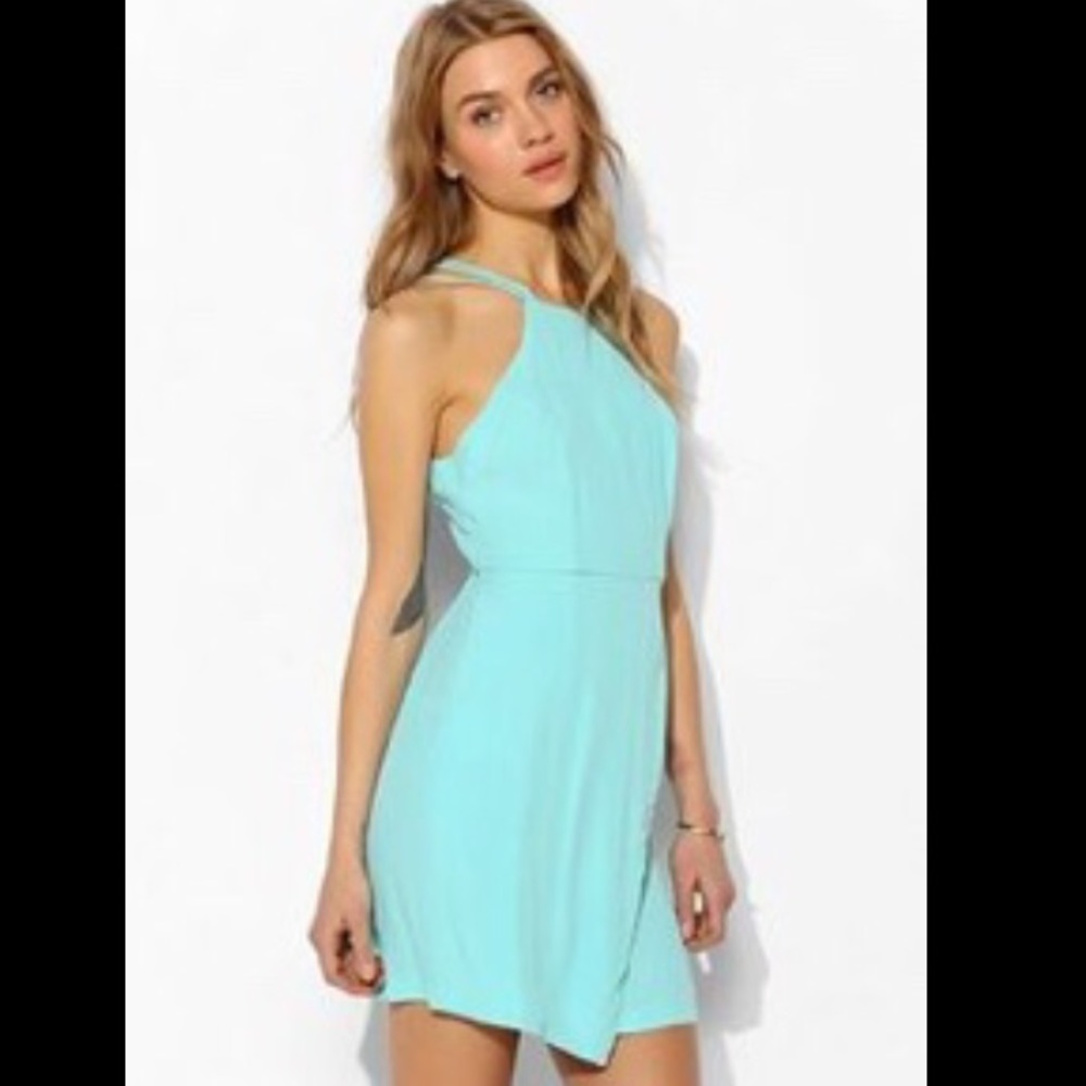 Tela High-neck Strappy Back Tank Dress