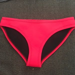 Red neoprene bikini bottoms